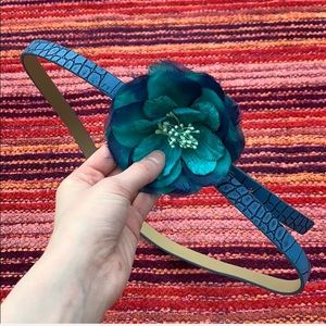 Loft Belt, Blue Faux Snakeskin Belt Blue Floral Belt